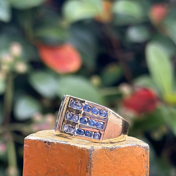 Blue Sapphire Statement Ring - image 6