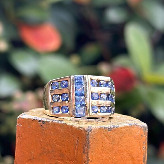 Blue Sapphire Statement Ring - image 2
