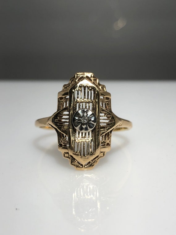 Art Deco Dinner Ring - image 1