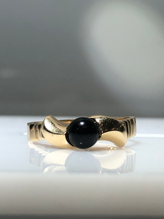 SALE Retro Black Onyx Ring