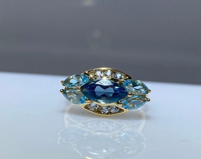 Colored CZ Statement Ring