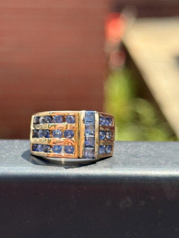 Blue Sapphire Statement Ring - image 9