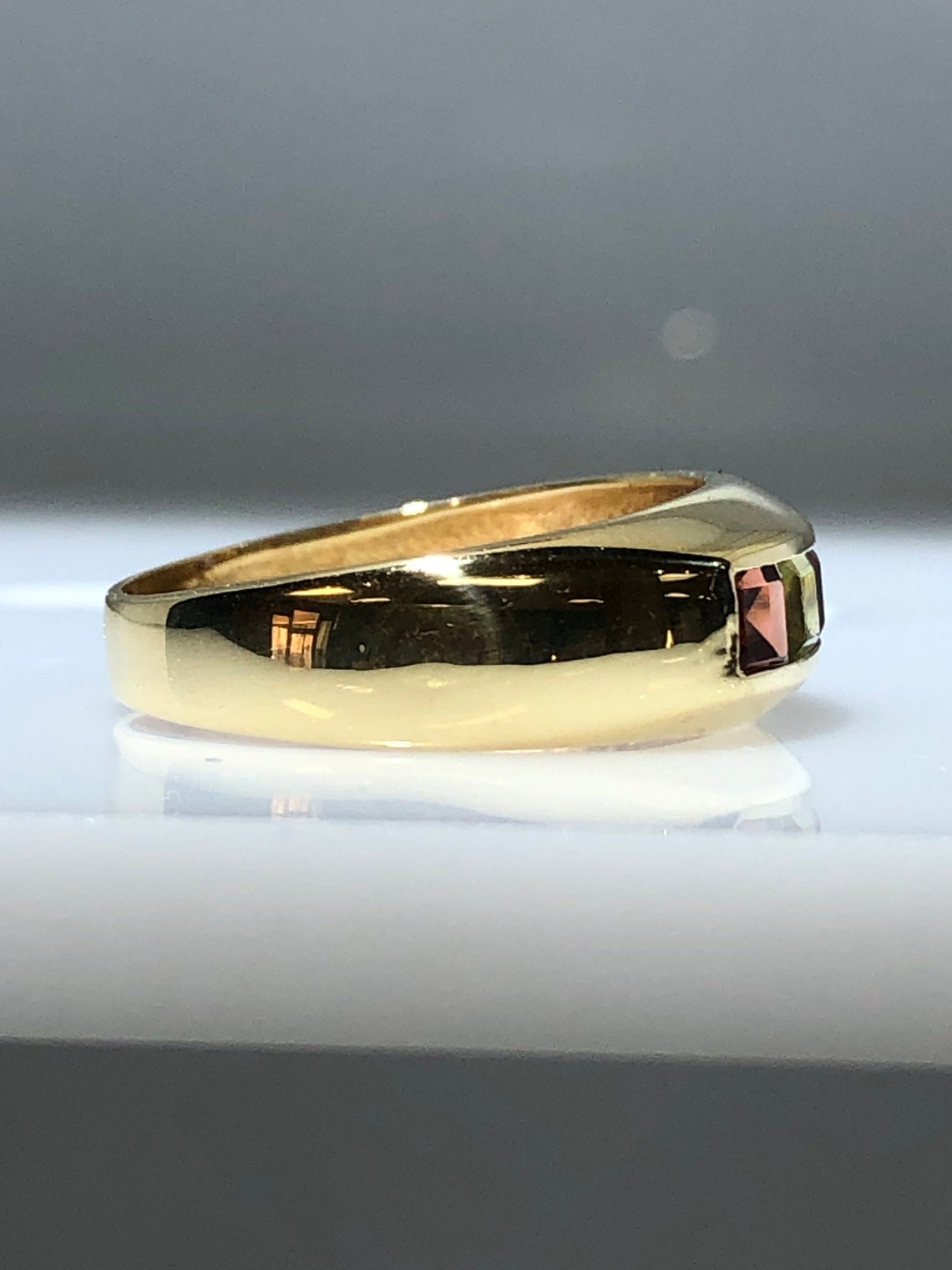 18K Multi Stone Band - Etsy