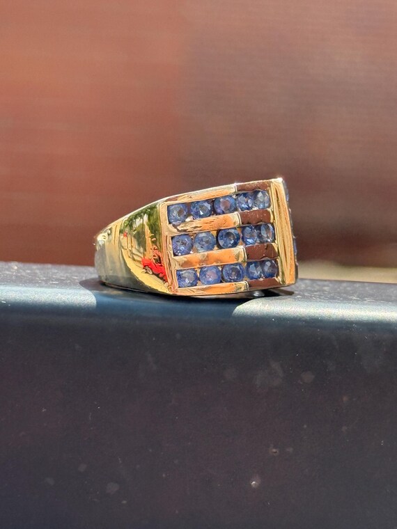 Blue Sapphire Statement Ring - image 8