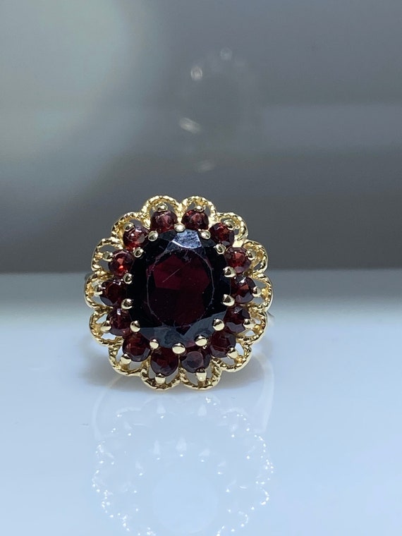 Garnet Statement Ring