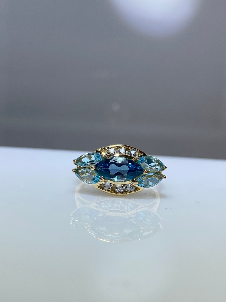 Colored CZ Statement Ring