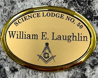 Masonic, Organization, Business  1.5" x 2.25 Framed Magnetic or pin-on Members Badge (Including badges for Amaranth)