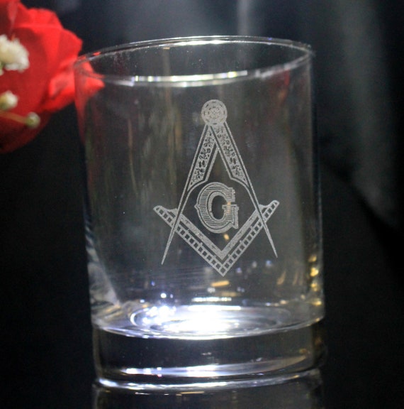 Masonic 13.5 oz. Double On the Rocks Glasses ( set of 2 )