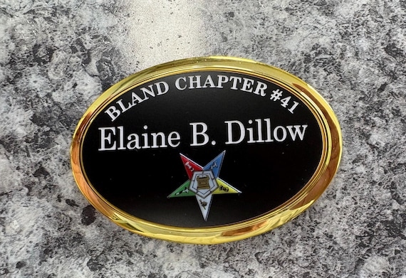 Order of Eastern Star 1.5" x 2.25 Framed Magnetic  on Members Badge (Ordering Instructions in DESCRIPTION)