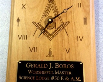 Mason Masonic Freemasons Custom Engraved  Trophy Plaque 