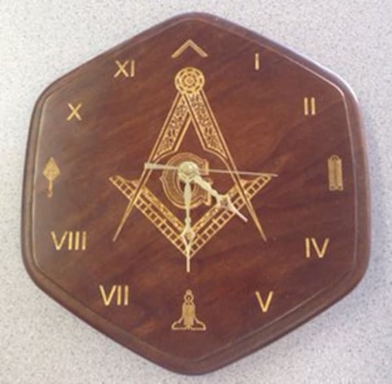 Solid Cherry Masonic Clock
