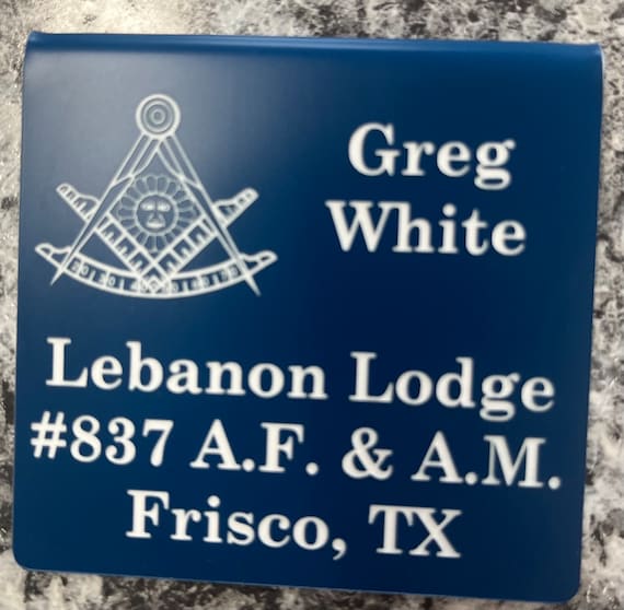 Members over the pocket  Name Badge (Ordering Instructions in (Ordering instructions in description)
