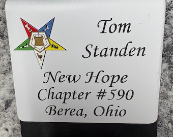 New and Improved OES Men's over the pocket or Magnetic Badge (Ordering Instructions in DESCRIPTION)( Sorry, no titles on this Badge)