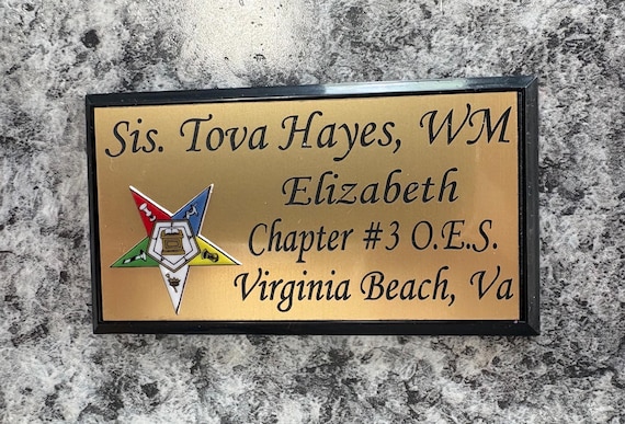 New and Improved OES 1.5"x3" Sq. Corners Framed Mag or pin Members Badge (Ordering Instructions in DESCRIPTION) Frame & Insert color choice