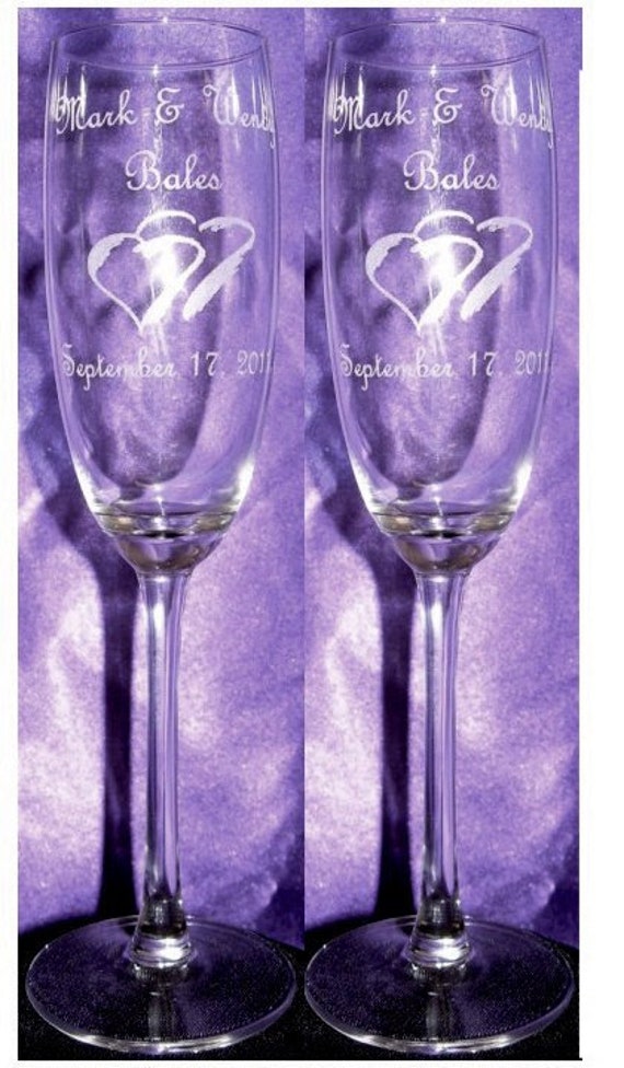 Wedding Plaza Style Laser Engraved Flutes( set of 2 ) Ideal for that Special occasions (PLEASE READ DESCRIPTION)