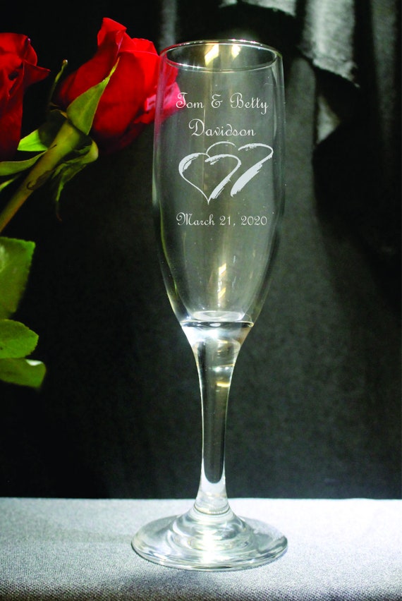 Wedding Classic Laser Engraved Flutes( set of 2 ) Ideal for that Special occasions (PLEASE READ DESCRIPTION)