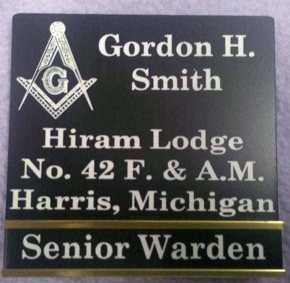 Magnetic Masonic Officer or Members Name Badge with interchangeable title slide (PLEASE READ DESCRIPTION) (Dis. Available)