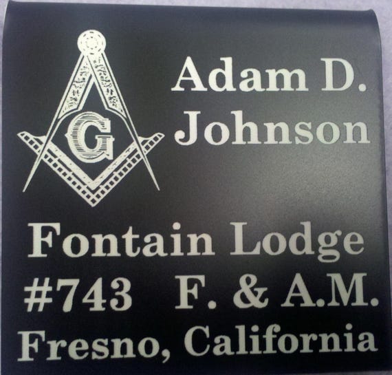 Masonic Members over the pocket Style Name Badge for all Bodies  (Ordering Instructions in DESCRIPTION)