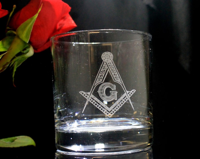 Masonic 11oz. on the Rocks Glasses Set of 2 Etsy