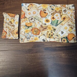 Mug Rug with matching homemade bookmarker included in picture