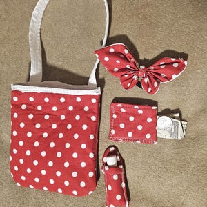 Petit sac à main et portefeuille Poka DotSac et porte-monnaie pour tout-petits cadeau pour petite-fille premier cadeau de jeu pour nièce