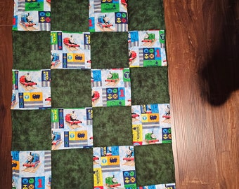 Baby Shower Gift- Mother-to be Gift-Thomas the Train baby/toddler quilt, Size 28" x 49"