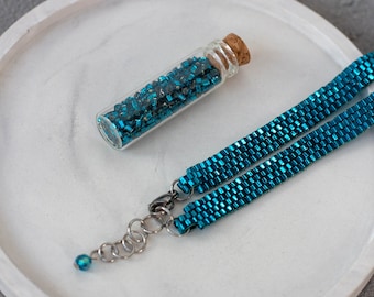 Gargantilla de esmeralda con cuentas de semillas, collar de turquesa con cuentas, collar gargantilla de cuentas finas, joyería hecha a mano para mujer