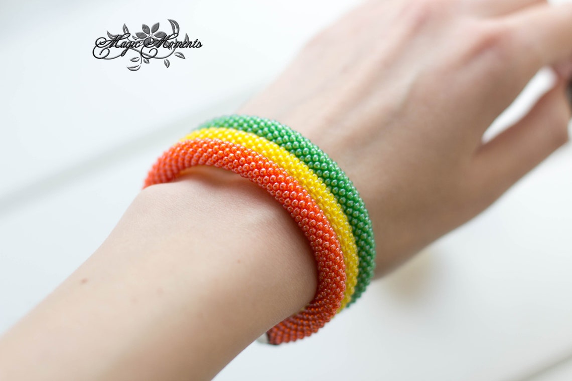 Handmade Triple Layer Beaded Bracelet main image 1