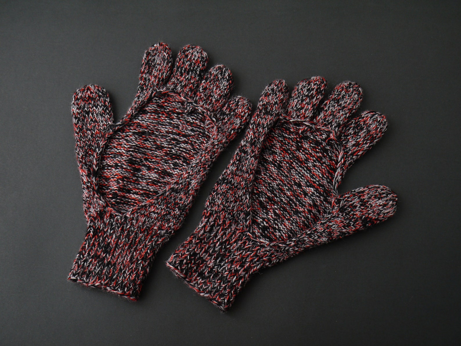 Gloves of palmless for hiking with trekking poles. Knitted Etsy