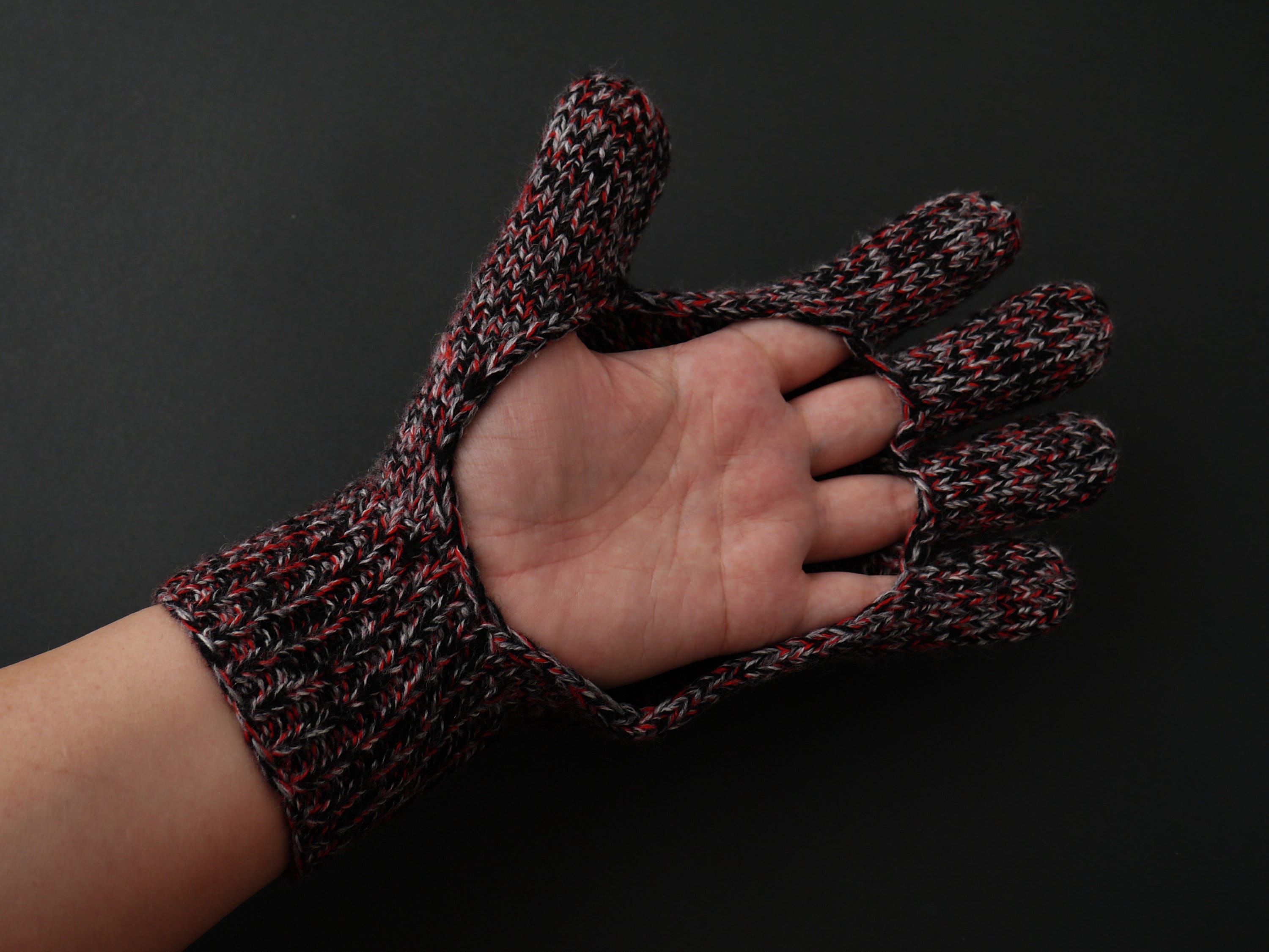 Gloves of palmless for hiking with trekking poles. Knitted Etsy