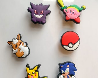 Toy Story / Pokémon/amuletos sónicos para Crocs -5 pack - Amuletos de zapatos para Crocs - Accesorio Croc - S&H GRATIS