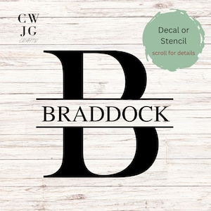 Personalized name Stencils or Decal | Last Name decal | Monogram stencils or decal | Custom Name Stencil or decal  | A to Z Name Stencil |