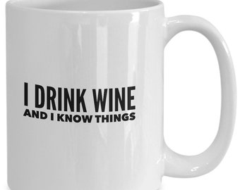 Bebo vino y sé cosas regalo para ella, él, mamá, papá, hermana, hermano, amigo juego de tronos lannister jon nieve