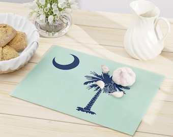 South Carolina State Flag Cutting Board - Palmetto Tree and Crescent Moon - Great Wedding or House Warming Gift