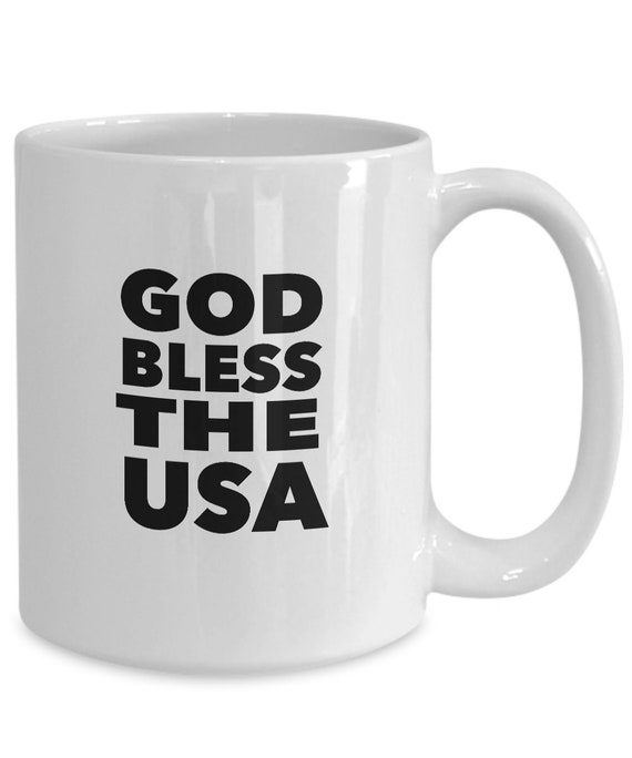 God Bless USA Patriotic Coffee Mug, American Pride