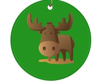 Moose Christmas Ornament Gift for Family, CoWorker