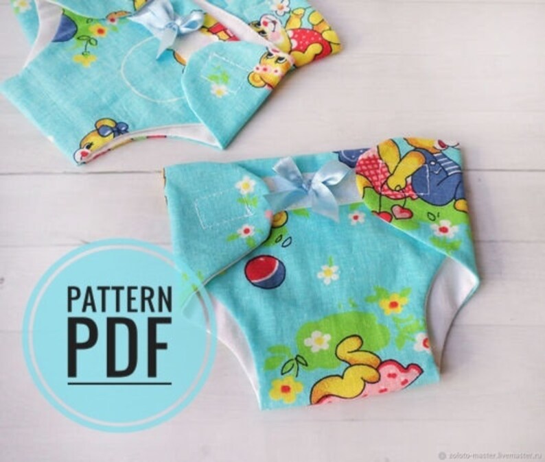 PDF Diaper Template for Dolls. Pattern for Sewing. Reusable | Etsy
