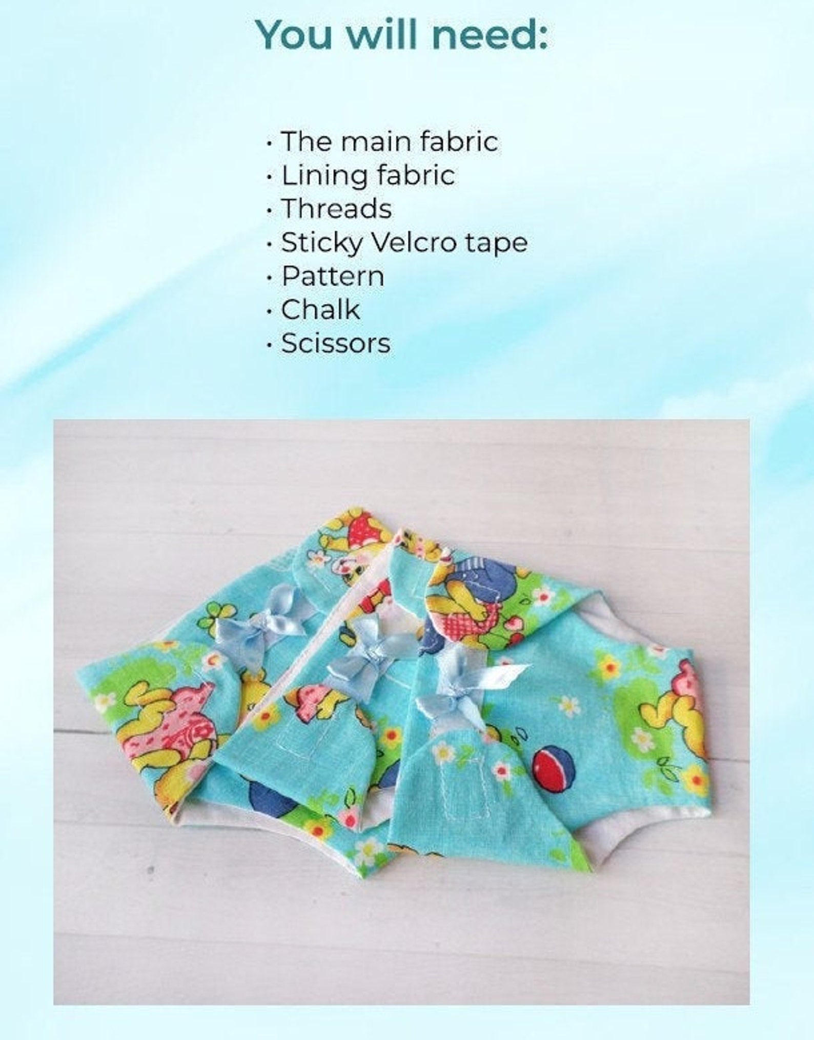 PDF Doll Nappy pattern Doll Clothing Template 15 DIY Etsy