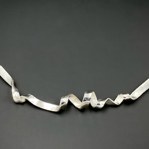 Twisted Sterling Silver Pendant Necklace: Organic Modern Jewelry
