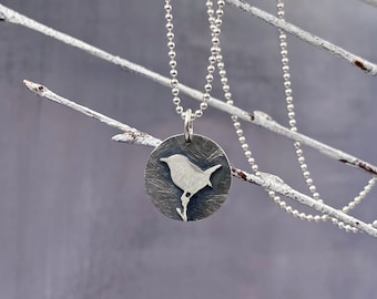 Eurasian Wren Sterling Silver Bird Pendant Necklace