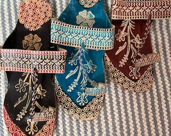 Leren Kolhapuri Chappal-sandalen, boho-zomerslippers