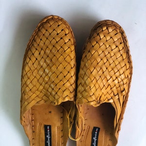 Mens Leather Woven Mules, Criss Cross Leather Mens Shoes, Light Brown ...