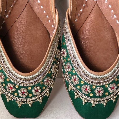 US6 Wedding Shoes for Women Green and Gold Women Shoes Etsy