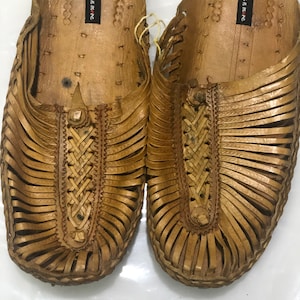 Leather Mens Kolhapuri Slip ons / Yellow Brown Mens Flats/ Mens Slip ons and Flats, Mens Shoes ,Casual Shoes, / Mens Loafer