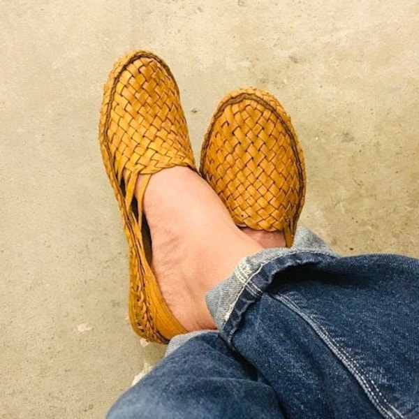 Womens  woven mules, Criss Cross Leather women Shoes, Light Brown Women Flats, Women Slippers, Handmade Slippers, Casual Shoes, Indian shoes