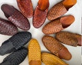 Mens leather mules, kolhapuri men shoes, hippie sandals, Boho shoes, summer beach slides, Indian traditional shoes product logo