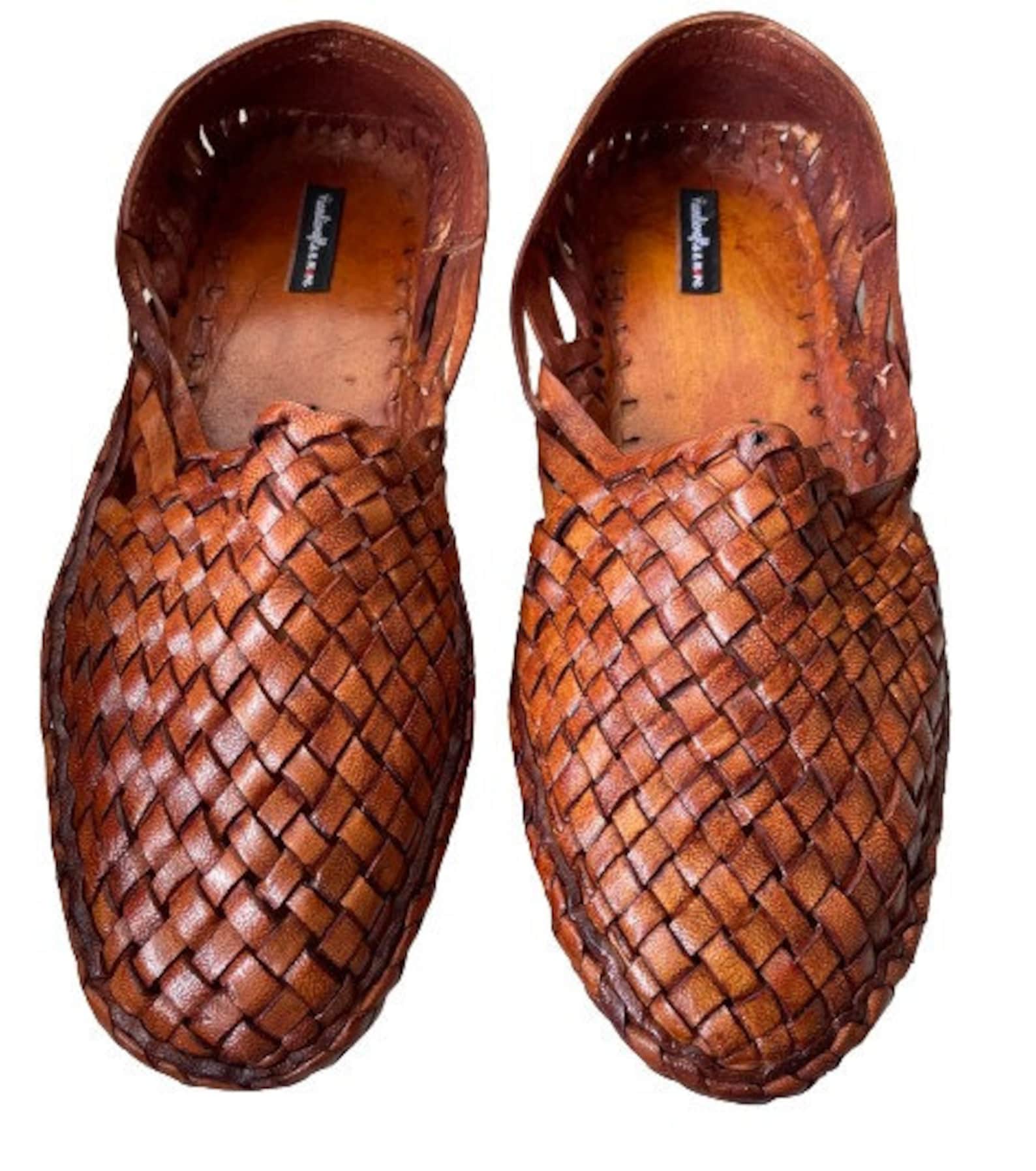 Mens Leather Woven Mules Criss Cross Leather Mens Shoes Dark Etsy UK