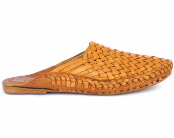 Mens Leather Woven Mules, Criss Cross Leather Mens Shoes, Light Brown Mens Flats, Mens Slippers, Casual Shoes, Indian shoes, mens loafers