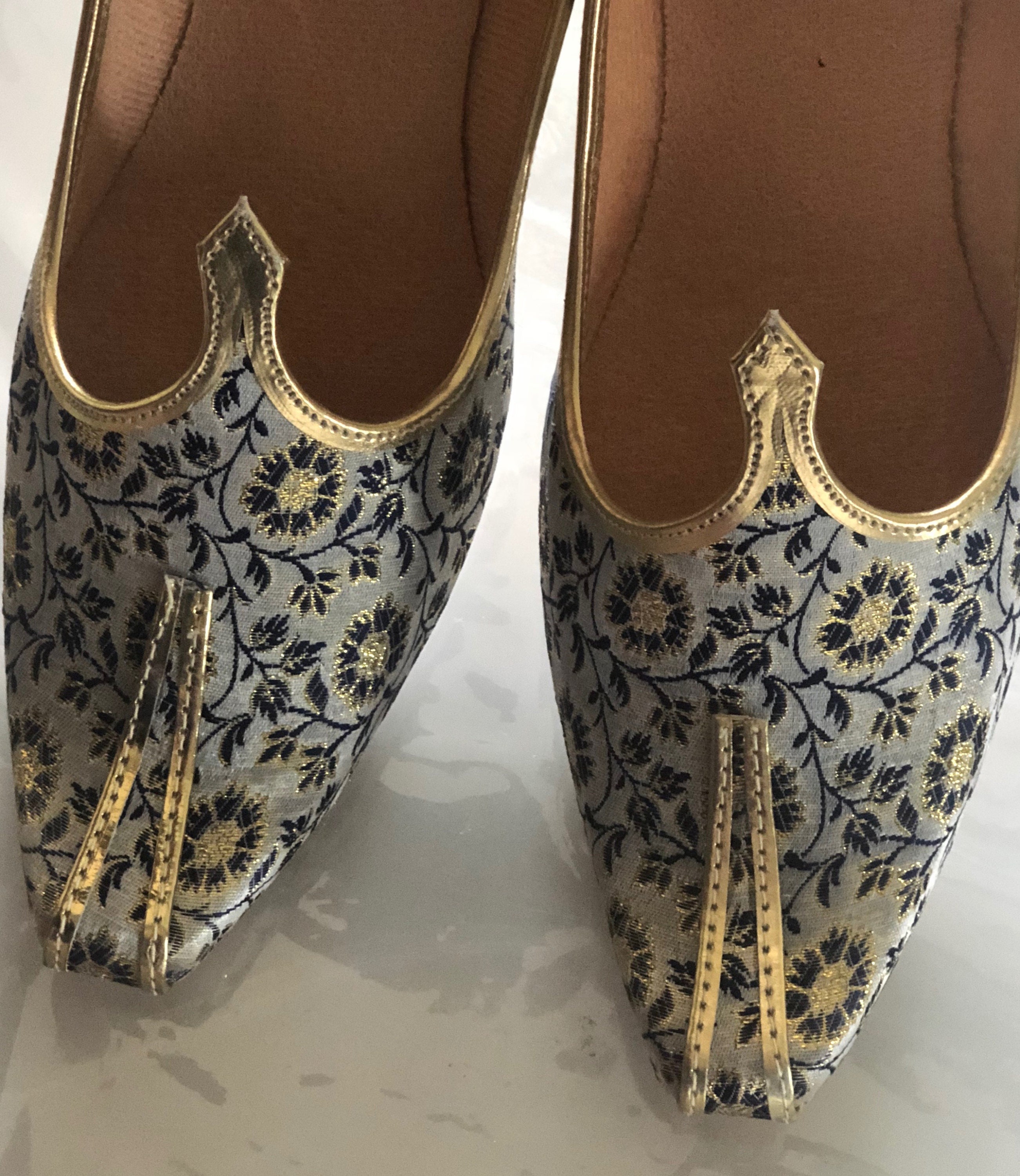 US 9 Grey Men Shoes Grey Wedding Shoes for Groom Blue Indian Etsy