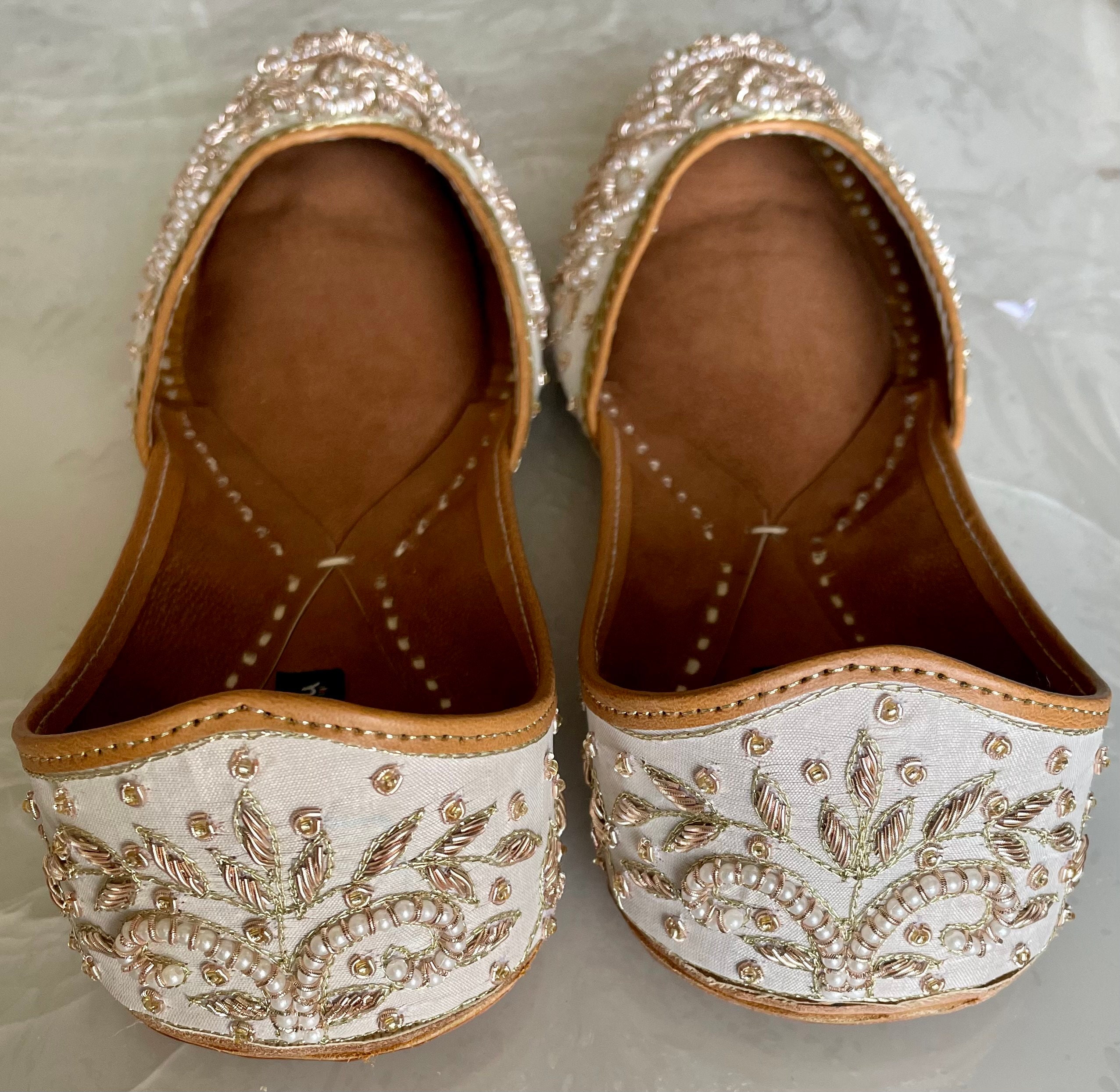 White Rose Gold Wedding Shoes Women White Bridal Shoes Flat | Etsy